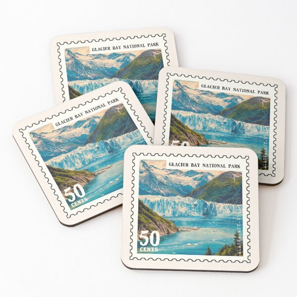 Item preview, Glacier Bay National Park Postage Stamp, (Alaska, United States) designed and sold by PinkandP.
