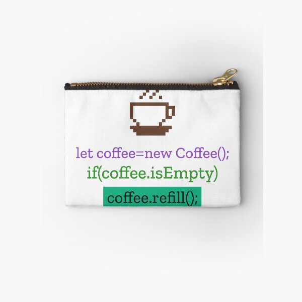 Item preview, let coffee = new Coffee(); if(coffee.isEmpty) coffee.refill(); – 8-Bit Coffee Mug Design for Programmers designed and sold by Ani-24.