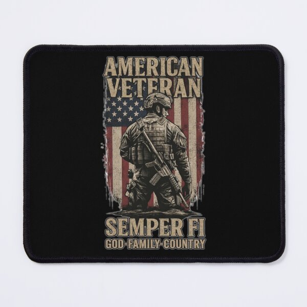 Item preview, American Veteran - Always Faithful God Family Country Flag Design designed and sold by CoffeeNJesus.
