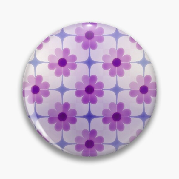 Item preview, Retro Purple Daisies Print designed and sold by KiwiArtistDK.