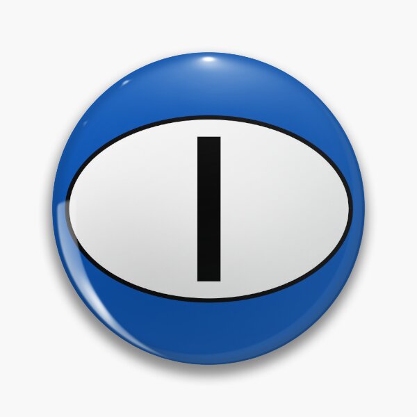 Item preview, Italian Country Code - Badge - Black and White - Italia designed and sold by Racing Stripes Only.