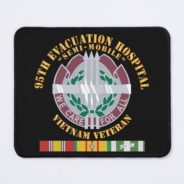 Item preview, 95th Evacuation Hospital w SVC Ribbon - Vietnam - Cir X 300 designed and sold by Military Insignia Products.