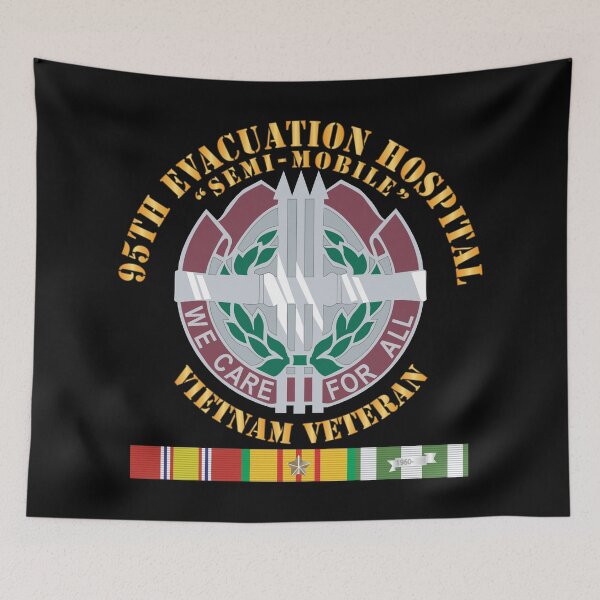 Item preview, 95th Evacuation Hospital w SVC Ribbon - Vietnam - Cir X 300 designed and sold by Military Insignia Products.