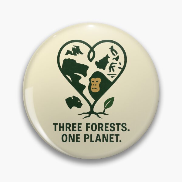 Item preview, Planetary Conservation Emblem with Forest and Animal Motifs designed and sold by SplashTastic.