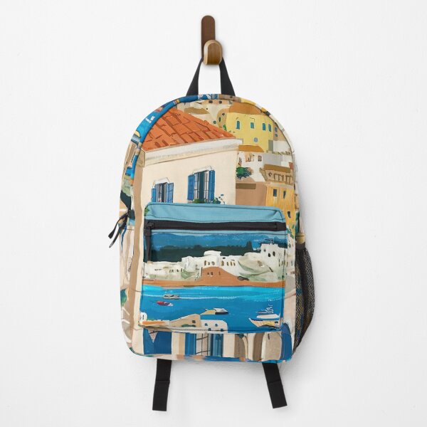 Item preview, Greek City In Toile De Jouy Style designed and sold by Tamas Das.