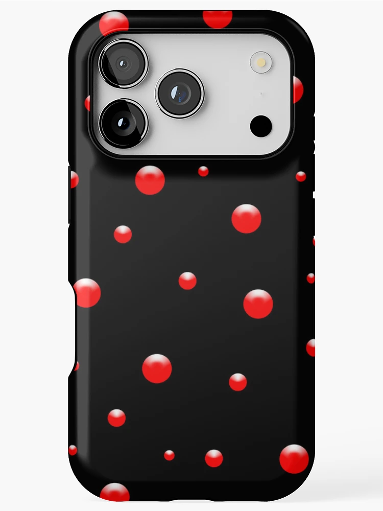 Thumbnail 1 of 4, iPhone Case, Red Bubbles – 3D Scatter Abstract designed and sold by InFrameVision.