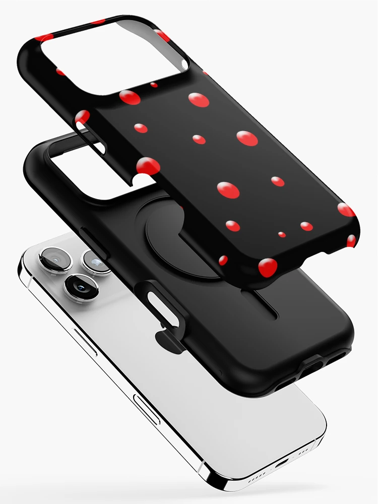 Thumbnail 2 of 4, iPhone Case, Red Bubbles – 3D Scatter Abstract designed and sold by InFrameVision.
