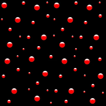 Artwork thumbnail, Red Bubbles – 3D Scatter Abstract by InFrameVision