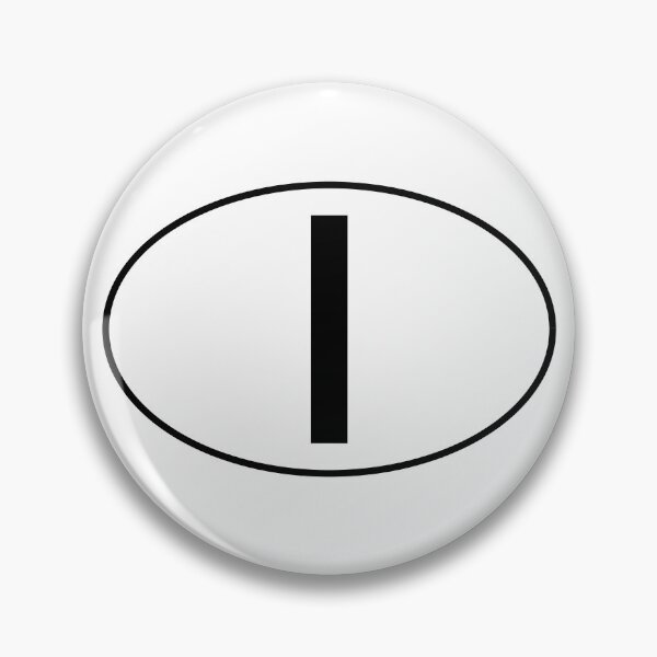 Item preview, Italian Country Code - Badge - Black and White - Italia designed and sold by Racing Stripes Only.