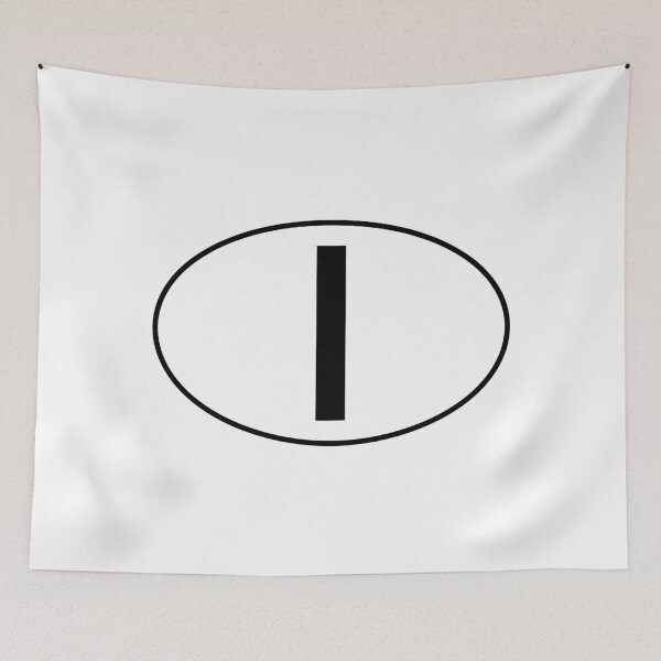 Item preview, Italian Country Code - Badge - Black and White - Italia designed and sold by Racing Stripes Only.
