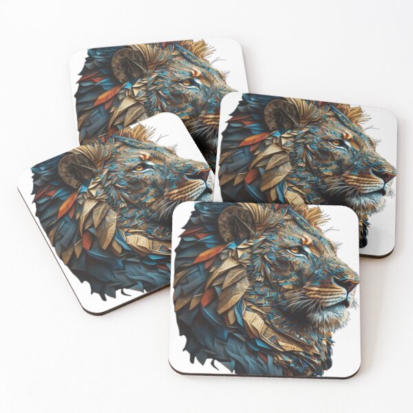 Item preview, Majestic Fantasy Lion, Intricate Ornamental Lion, The Feathered King designed and sold by Widermart-Store.