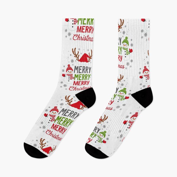 Item preview, Cute Christmas Snowmen Trio with Santa Hat and Antlers | Festive “MERRY Christmas”  designed and sold by PixelVibe782.
