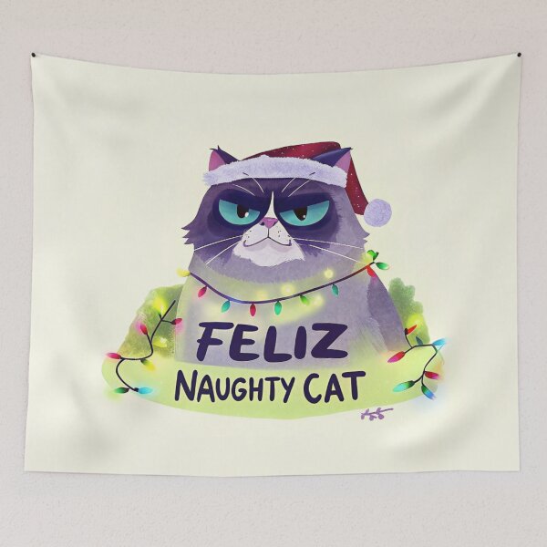 Item preview, feliz naughty cat designed and sold by Salt-and-Silk.