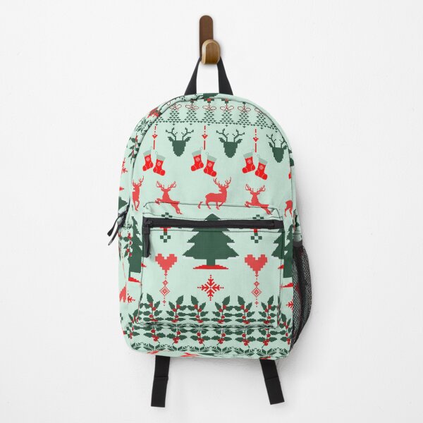 Item preview, Seamless Christmas Fair Isle Pattern with Reindeer, Trees, and Stockings designed and sold by DesignByNui.