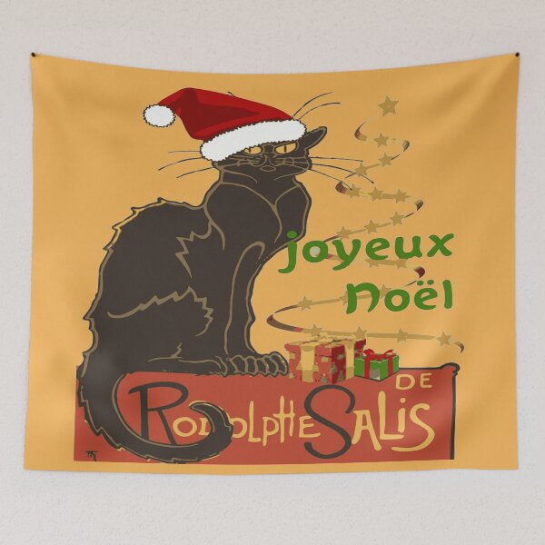 Item preview, Joyeux Noel Le Chat Noir Christmas Spoof designed and sold by taiche.