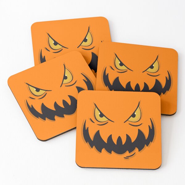 Item preview,  Carved evil grinning pumpkin face with Glowing Yellow Eyes designed and sold by TurtleDojo.