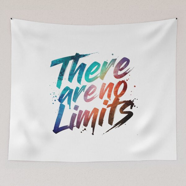 Item preview, There Are No Limits – Motivational Quote for Boundless Potential designed and sold by Ink-Lift Creations.
