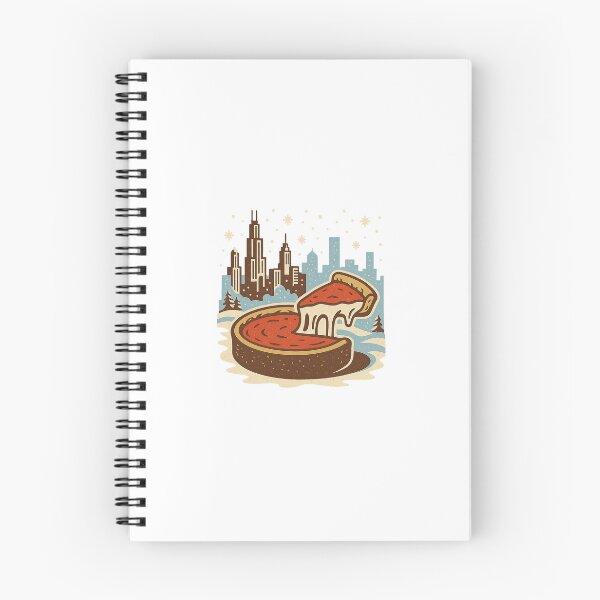 Item preview, Chicago deep dish pizza in winter designed and sold by AmericanCulinaryCulture.