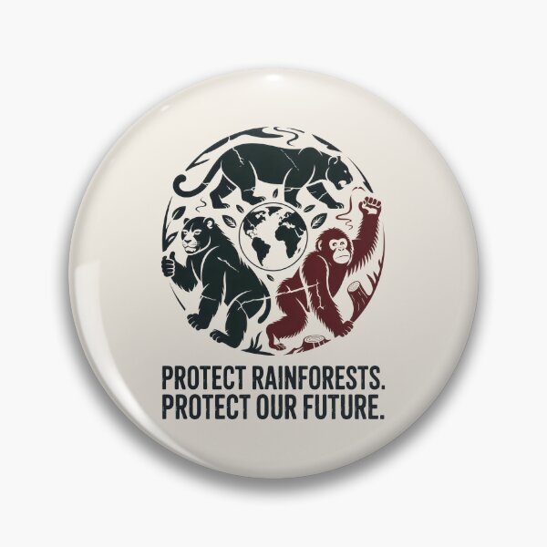 Item preview, Panther, Lion, and Orangutan United for Rainforest Protection designed and sold by SplashTastic.