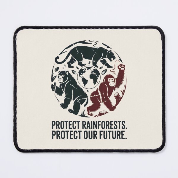 Item preview, Panther, Lion, and Orangutan United for Rainforest Protection designed and sold by SplashTastic.