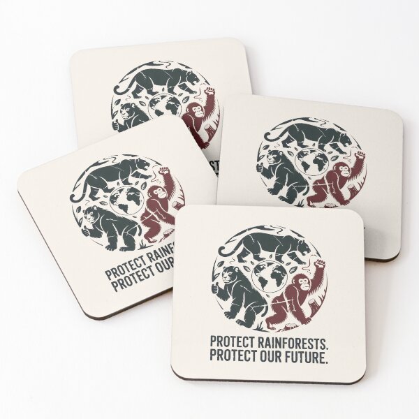 Item preview, Panther, Lion, and Orangutan United for Rainforest Protection designed and sold by SplashTastic.