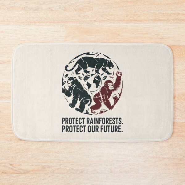 Item preview, Panther, Lion, and Orangutan United for Rainforest Protection designed and sold by SplashTastic.