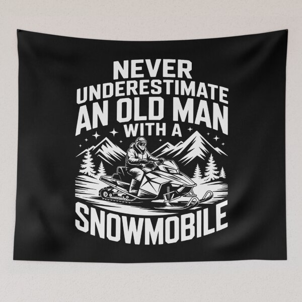 Item preview, Snowmobile Never Underestimate An Oldman Winter Sports designed and sold by WalshDrawnLaugh.