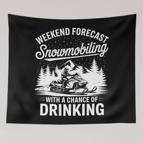 Item preview, Snowmobile Weekend Forecast Winter Sports Motor Sled designed and sold by WalshDrawnLaugh.