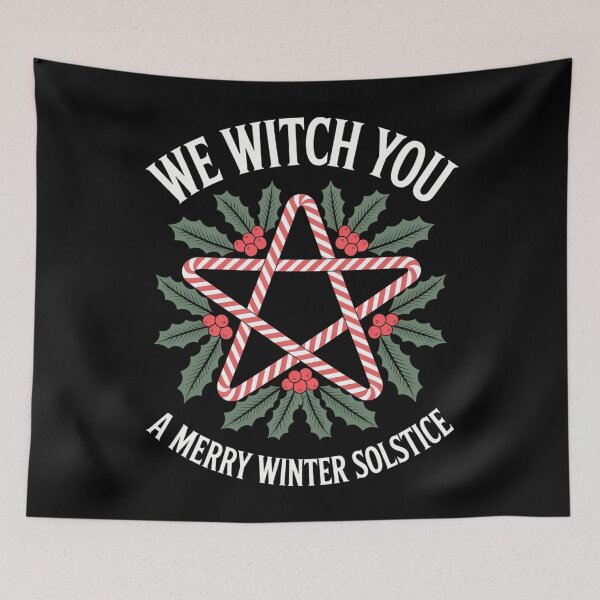 Item preview, We Witch You A Merry Winter Solstice Wiccan Witchy Pagan designed and sold by WalshDrawnLaugh.