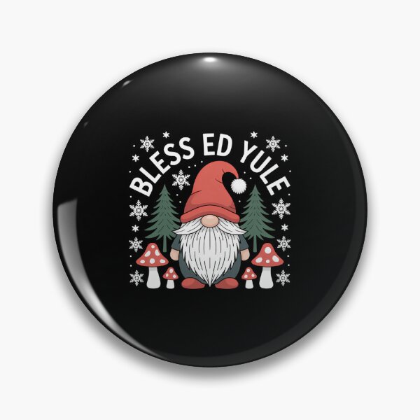 Artikelvorschau, Wintersonnenwende Gesegneter Yule Pagan Holiday Gnome Pilz entworfen und verkauft von WalshDrawnLaugh.