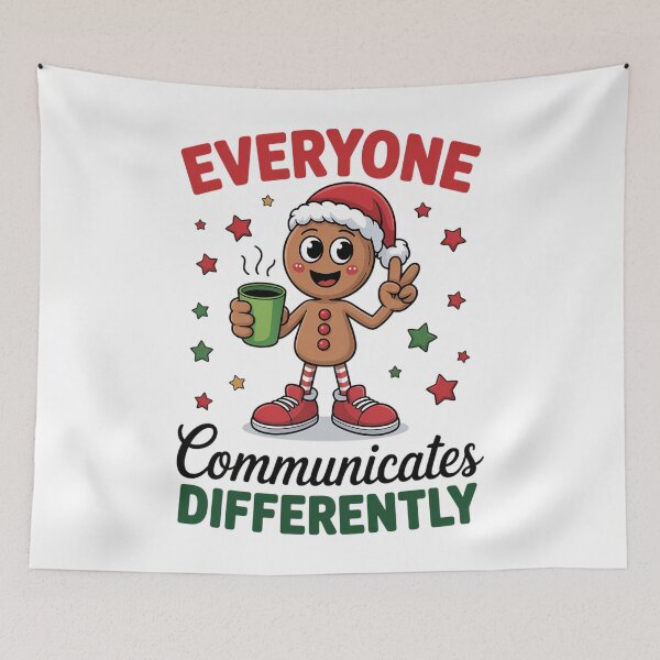 Item preview, Christmas Everyone Communicate Differently Speech Therapy designed and sold by WalshDrawnLaugh.