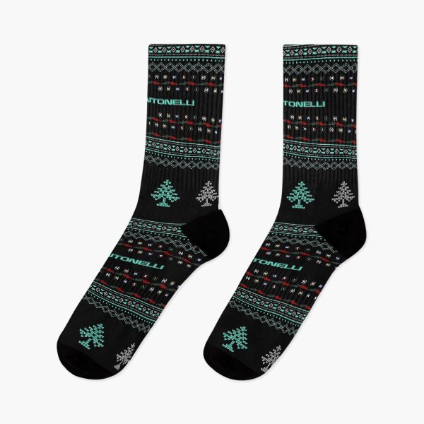 Item preview, Kimi Antonelli F1 2025 Ugly Sweater Christmas socks and stockings designed and sold by Pink Polar F1.