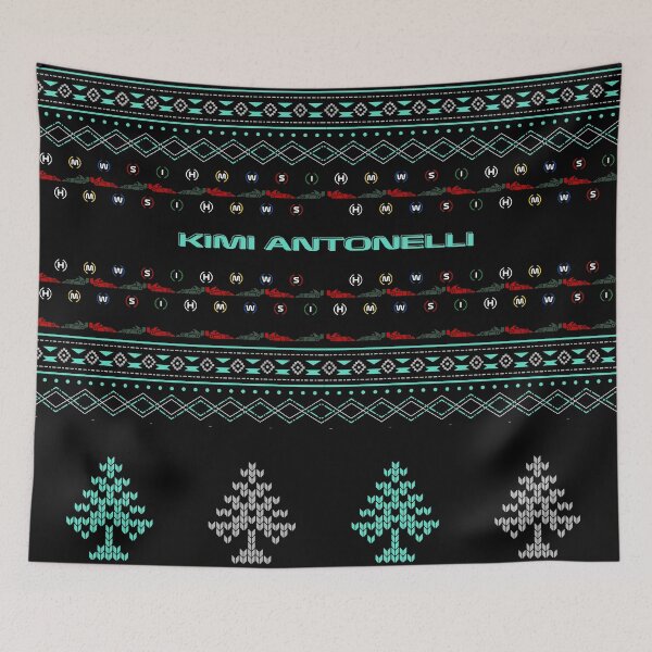 Item preview, Kimi Antonelli F1 2025 Ugly Sweater Christmas socks and stockings designed and sold by Pink Polar F1.