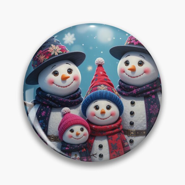 Item preview, Charming Snowman Family in Winter Wonderland designed and sold by InezPhotography.