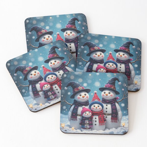 Item preview, Charming Snowman Family in Winter Wonderland designed and sold by InezPhotography.