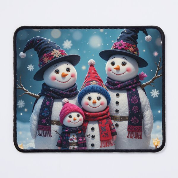 Item preview, Charming Snowman Family in Winter Wonderland designed and sold by InezPhotography.