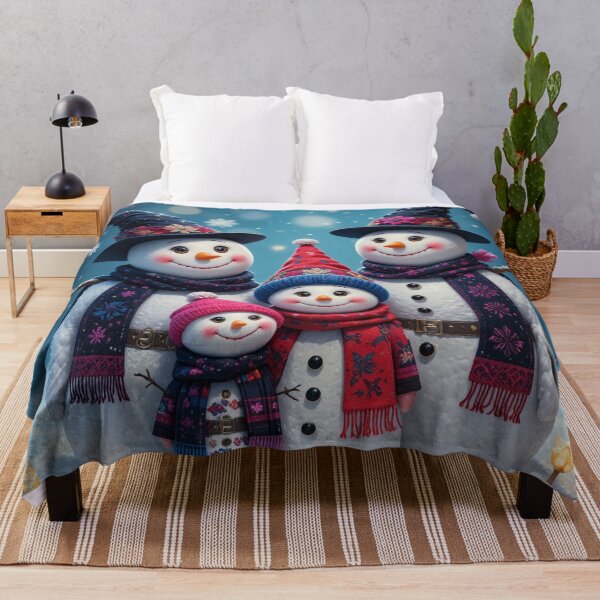 Item preview, Charming Snowman Family in Winter Wonderland designed and sold by InezPhotography.