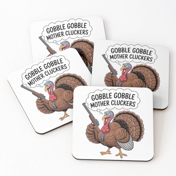 Item preview, Gobble Gobble Mother Cluckers Funny Thanksgiving Turkey designed and sold by WalshDrawnLaugh.