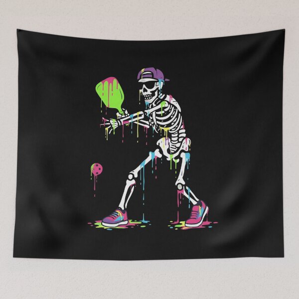 Item preview, Neon Drip Skeleton Pickleball Player Tee designed and sold by LashondaGreen89.