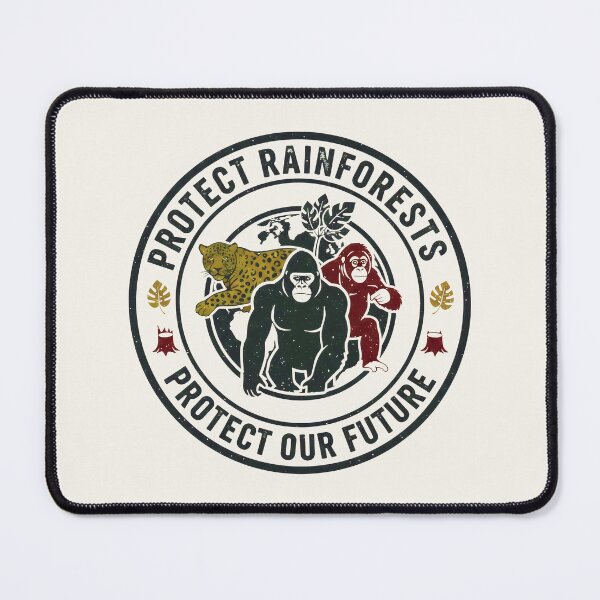 Item preview, Leopard, Gorilla, Orangutan United for Rainforest Protection designed and sold by SplashTastic.