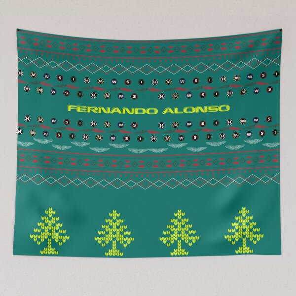 Item preview, Fernando Alonso F1 2025 Ugly Sweater Christmas socks and stockings designed and sold by Pink Polar F1.
