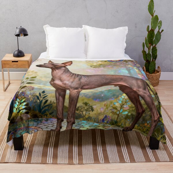 Item preview, Sleek American Hairless Terrier in Fantasy Forest designed and sold by Wags & Tails.