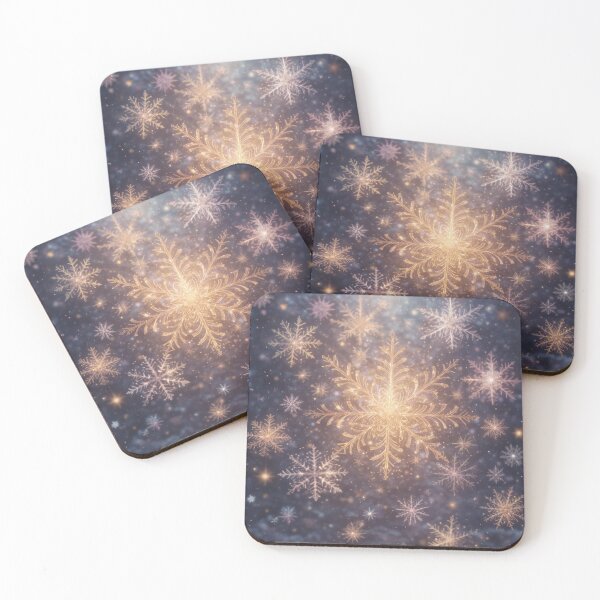 Item preview, Glowing Snowflakes in a Mystical Night designed and sold by InezPhotography.