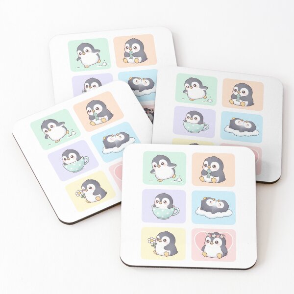 Item preview, Cute Penguin Square Illustration Set designed and sold by 0606PM.