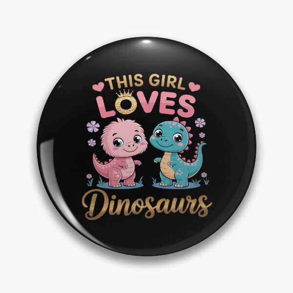 Artikelvorschau, This Girl Loves Dinosaurs – Cute Dinosaur entworfen und verkauft von Idarmotar.