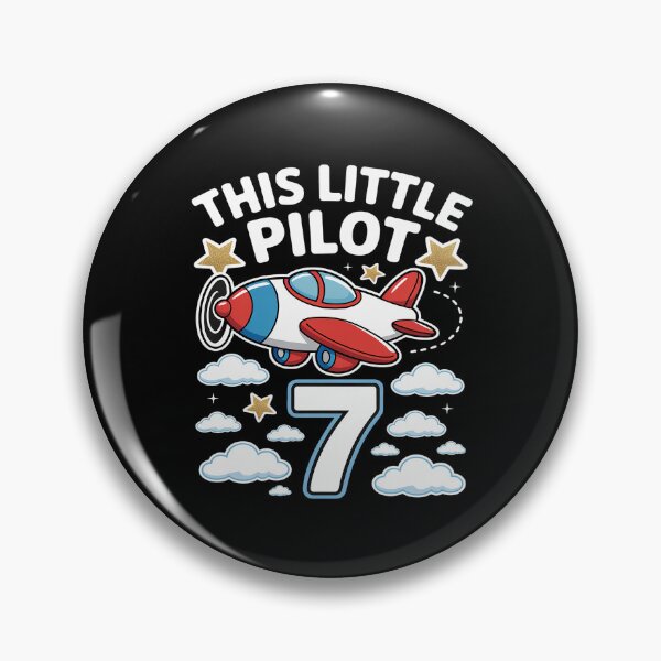 Item preview, This little Pilot is 7 year old Airplane 7th Birthday Boy designed and sold by Idarmotar.