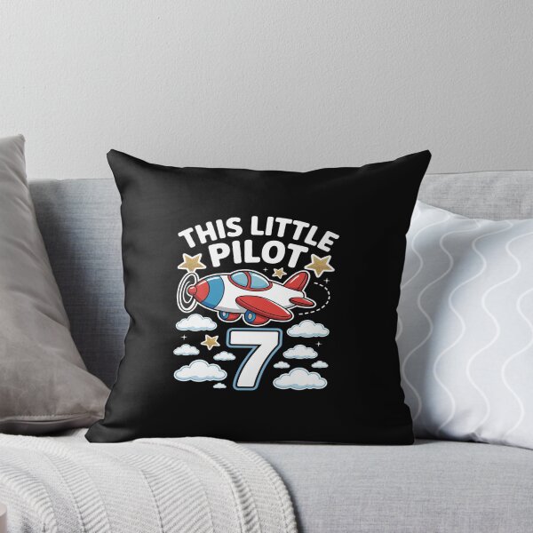 Artikelvorschau, This little Pilot is 7 year old Airplane 7th Birthday Boy entworfen und verkauft von Idarmotar.