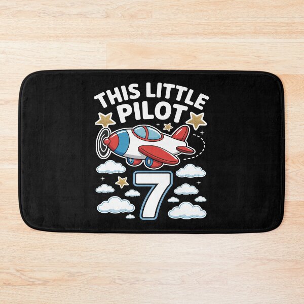 Item preview, This little Pilot is 7 year old Airplane 7th Birthday Boy designed and sold by Idarmotar.