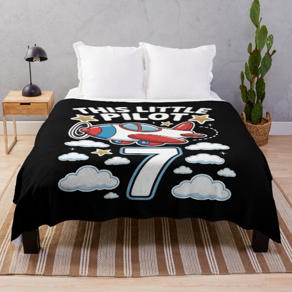 Item preview, This little Pilot is 7 year old Airplane 7th Birthday Boy designed and sold by Idarmotar.