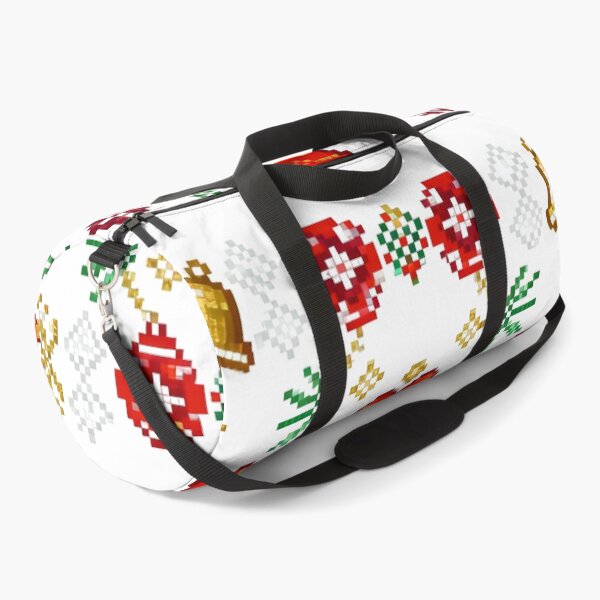 Item preview, Romanian Folk Christmas Embroidery – Colorful Cross-Stitch Holiday Pattern with Bells, Hearts, and Snowflakes designed and sold by Maximilianos.